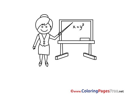 math teacher children coloring pages