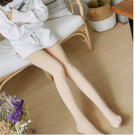 beige winter tights womens warm thick tights high quality knitted