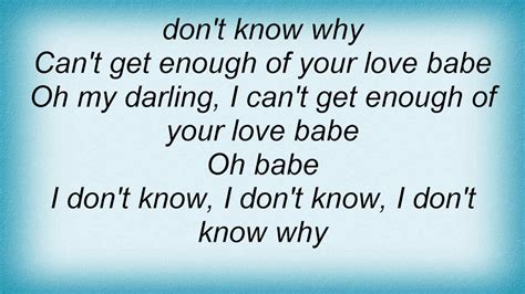 Barry White Can T Get Enough Of Your Love Lyrics Youtube