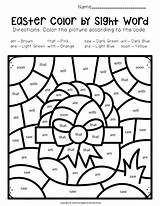 Easter Word Sight Color Worksheets Kindergarten Basket Words Preschool Printables Grade Comment March Leave Choose Board sketch template