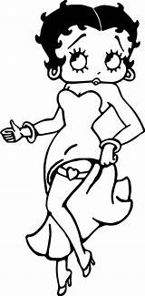 Betty Boop Coloring sketch template