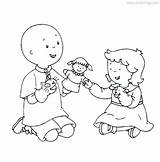 Doll Playing Pages Caillou Rosie Coloring Xcolorings 691px 47k 700px Resolution Info Type  Size sketch template