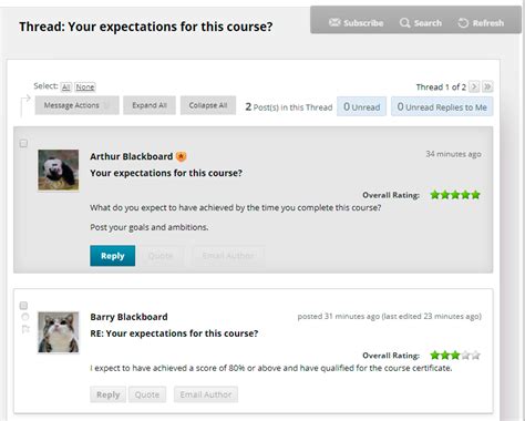 Using A Blackboard Discussion Forum – Elearning Support And Resources