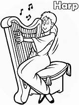 Harp Musik Ausmalbilder Muziek Coloringpagesabc Ausmalbild Clipartbest Gianfreda Kleurplaten Trumpet Designlooter sketch template