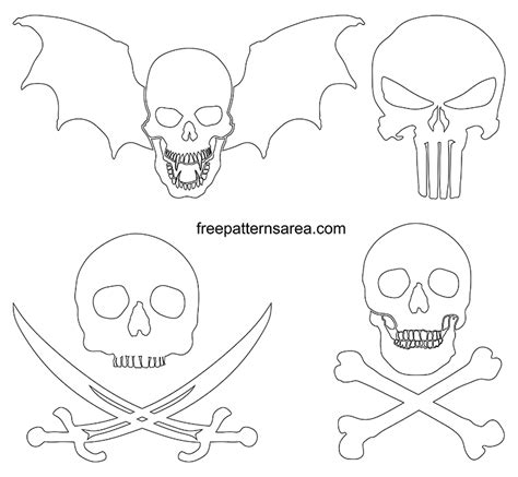skull silhouette vector images freepatternsarea