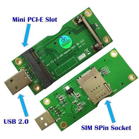 mini pci   usb adapter  sim pin card slot  wwanlte module support sim pinpin card