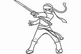 Ninja Coloring Pages Nunchucks Template Templates sketch template