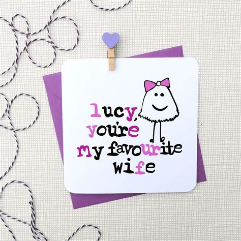 You Re My Favourite Wife Greeting Card Card By Parsy Card Co