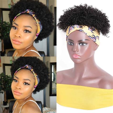 Unice Wrap Wig 2 In 1 Afro Kinky Curly Short Human Hair Wigs For Black