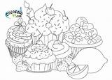 Coloring Pages Cupcake Kids Cupcakes Coloriage Sheets Cup Color Children Sweet sketch template