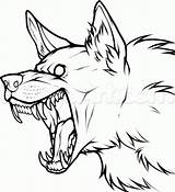 Wolf Angry Line Drawings Sketch Animal Lineart Growling Draw Drawing Dog Sketches Outline Arts Demon Face Step Werewolf Gif Paintingvalley sketch template