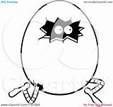 Egg Legs Clipart Chicken Cartoon Eyes Cracked Coloring Running Vector Cory Thoman Outlined Chick Template Pages sketch template