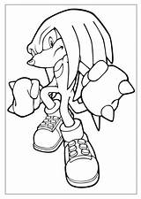 Coloring Knuckles Sonic Pages Popular Echidna sketch template