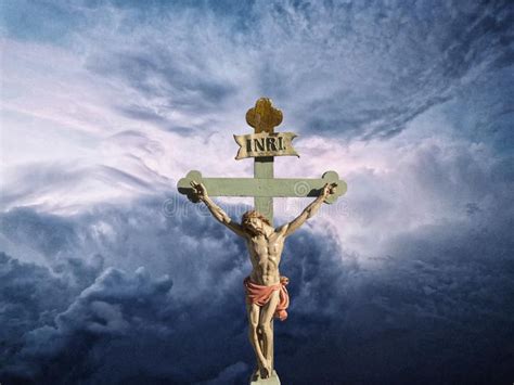 jesus christ inri son  god stock illustration illustration  change cross