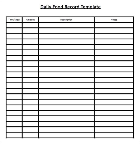 excel template food log  software filecloudqatar