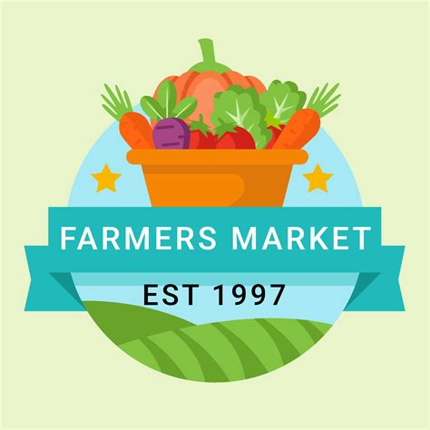 farmers market logo vector  vector art  vecteezy