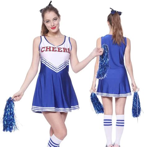 Xs Xl High School Girl Cheerleader Costume Cheerleading Mini Dress