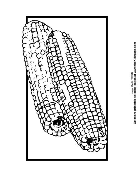 printable ear  corn template