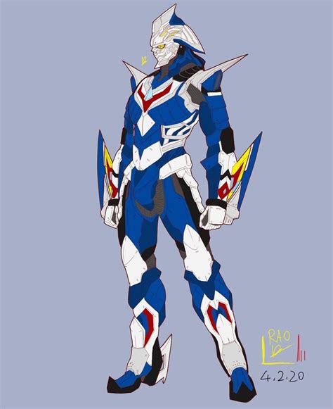 ultraman suit nexus junis blue superhero design kaiju art nexus