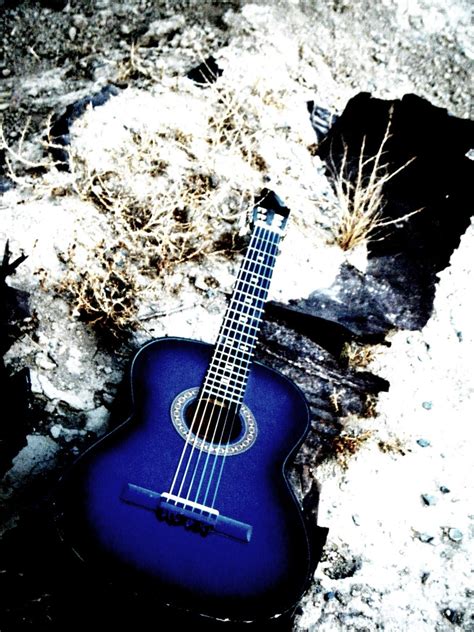 blue acoustic guitar boowrain flickr