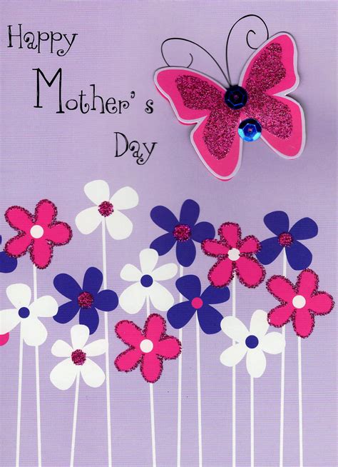 pretty butterfly hand finished happy mothers day card cards love kates