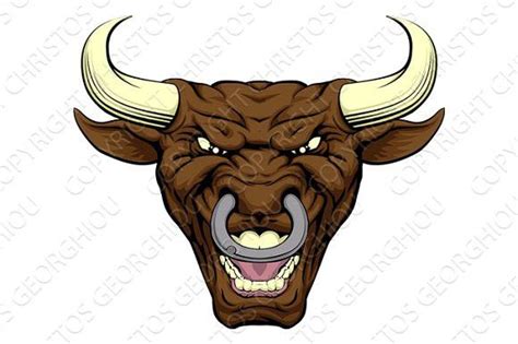 bull character face character bull mascot