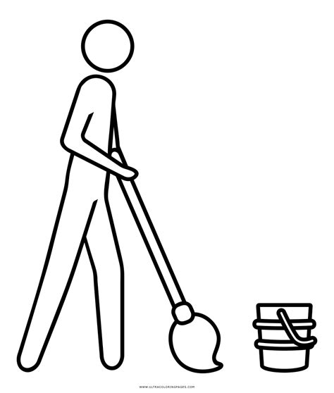 mop coloring pages coloring home