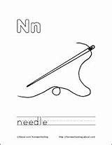 Needle sketch template