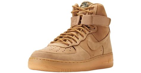 nike lace air force  high  beige khaki natural  men lyst