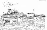 Submarine Coloring Transport Pages Destroyer Warships sketch template