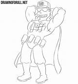 Duffman Simpsons sketch template