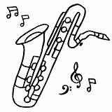 Saxophone Saxofone Instrumento Sax Colorir Sopro Instrumentos Musicais Trompeta Tudodesenhos Tocar Getdrawings sketch template