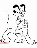 Pluto Coloring Pages Disneyclips Paw Raised Pdf sketch template