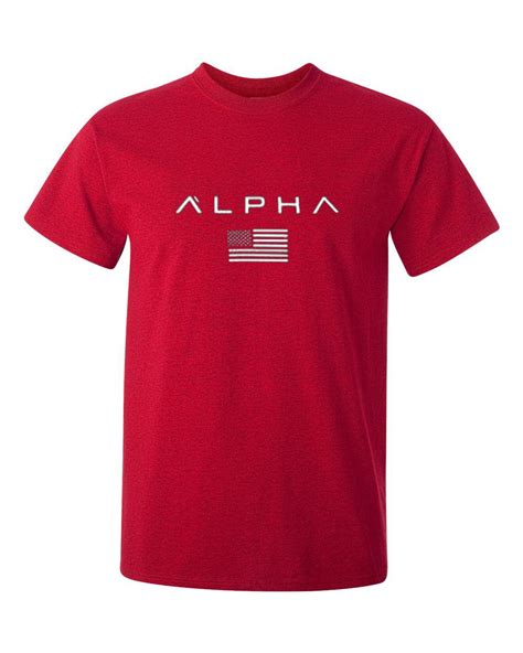 alpha america  shirt red
