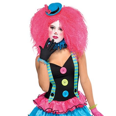 cool clown costume circus fancy dress party halloween jester pink