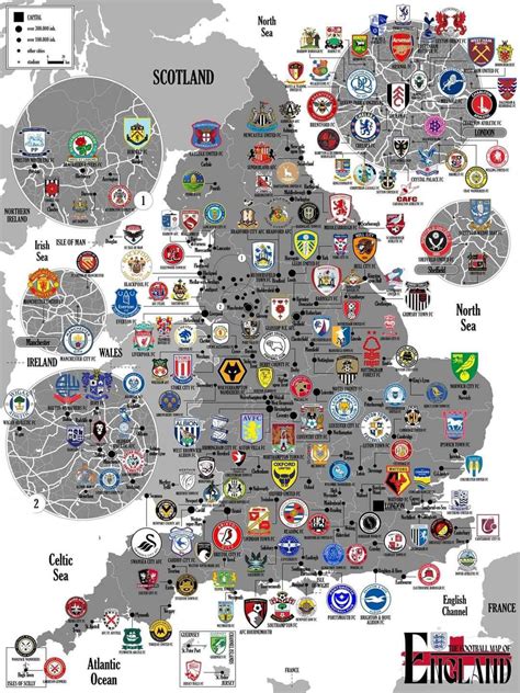 map   football teams  england coolguides