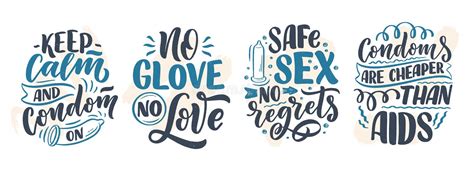 safe sex slogans great design for any purposes lettering for world