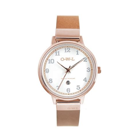 sutton ladies leather strap watch by owl watches