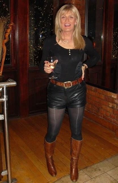 Leather Milf Milf In Leather Shorts And Boots Creaking1 Flickr