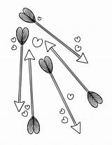 Arrows Cupid sketch template