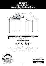 shelterlogic     max ap canopy user manual  pages