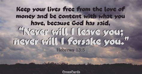 Your Daily Verse Hebrews 13 5