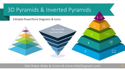 pyramid powerpoint template  stacked pyramid