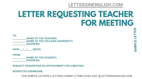 write letter  teacher  meeting letter  teacher