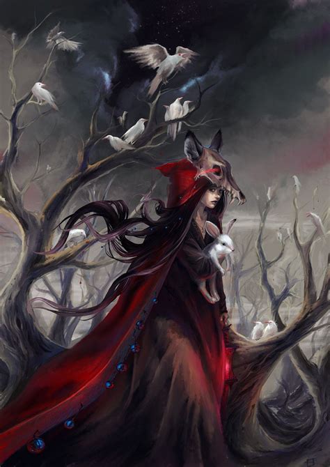 red  sad  alicerose female witch druid warlock wizard sorceress