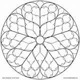 Window Stained Sens Dame Beast Beauty Chartres Mandala Coloringhome Cathedrals Tracery sketch template