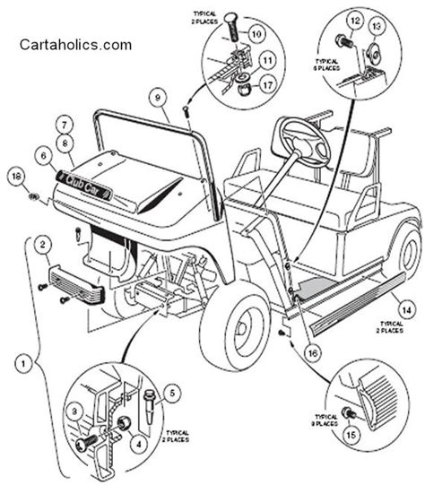 club car parts diagram gas