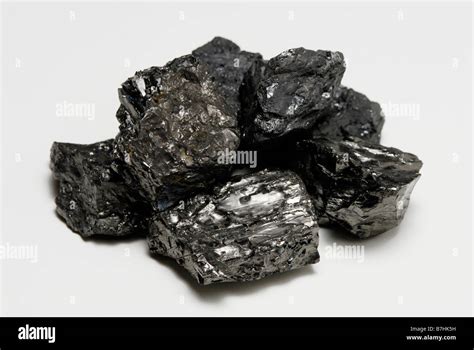 pile  anthracite coal stock photo  alamy
