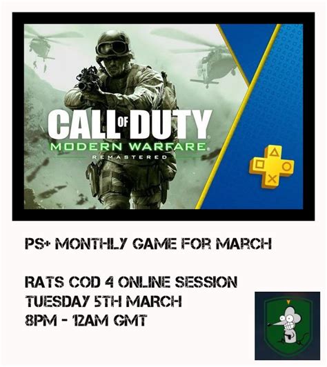 rats modern warfare ps session tuesday  march pm  gmt