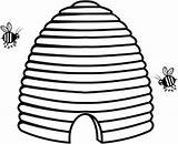 Coloring Beehive Clipart Clipartbest sketch template